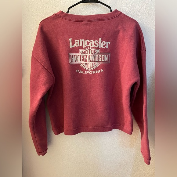 Vintage Harley-Davidson Red Cropped Sweatshirt - Picture 8 of 8